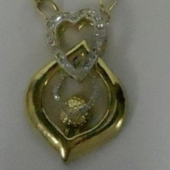 LIVE LAUGH LOVE CRYSTAL HEART NECKLACE EARRING SET - Picture 5 of 7